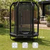 Deryan Kinder Trampoline 140cm - Met Veiligheidsnet - Zwart Productafbeelding-voorbeeld 2