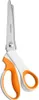 A pair of Fiskars scissors with white and orange handles. Náhľad obrázku produktu