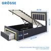 STILVORA Boxspringbett 90×200 cm mit Bettkasten, LED Produktbild-Vorschau 7