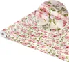 Tischdecke Wachstuch Blumen Rot Robust Wasserabweisend Produktbild-Vorschau 1