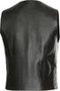 Herren Western Weste Cowboy Biker Leder »W-01« Schwarz Produktbild-Vorschau 2