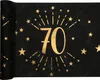 Tischläufer Vlies schwarz Zahl 70 gold 5 m Geburtstag Produktbild-Vorschau 1