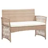 vidaXL 4-tlg. Garten-Lounge-Set mit Auflage Poly Rattan Produktbild-Vorschau 9
