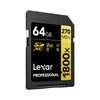 A Lexar Professional 64GB SDXC UHS-II memory card is shown against a white background. Náhľad obrázku produktu