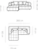 DomoHome Avangarde sofa narożna Nowoczesna sofa narożna z Podgląd zdjęcia produktu 3