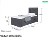 MEBLINI Boxspringbett mit Bettkasten - Gepolstert Produktbild-Vorschau 7