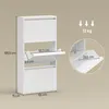 Mobiletto per scarpe HOMCOM con 3 ante, modello stretto, Anteprima dell’immagine prodotto 3