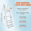 A diagram of a removable dock ladder with dimensions and specifications. Podgląd zdjęcia produktu