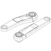 windmeile | Lekkie Buzz Bars Pedalarme, Left Offset Square Produktbild-Vorschau 2