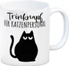 Katze Kaffeebecher mit Spruch Trinknapf für Katzenbesitzer Produktbild-Vorschau 1