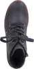 A top-down view of a black lace-up boot with a brown sole. Produktbild-Vorschau
