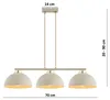 KAR LIGHTING Pendellampe 3-flammig Beige – Moon Ecru Produktbild-Vorschau 2