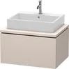 Konsolenunterschrank L-CUBE 400x720x547mm taupe supermatt Produktbild-Vorschau 2