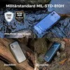 Collage of rugged smartphones in natural settings, highlighting durability features. Produktbild-Vorschau