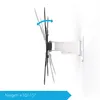 A white TV wall mount attached to a white wall, with the mount arm extended and angled to show its tilting capability. Produktbild-Vorschau
