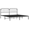 Bettgestell mit Kopfteil Metall Schwarz 193x203 cm Produktbild-Vorschau 3