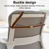 Close-up view of the back of a chair cushion, showing the buckle design for adjustable straps. Produktbild-Vorschau
