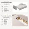 VENASI Ecksofa mit Schlaffunktion Luna XL, Beige Cordstoff Produktbild-Vorschau 15