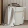 Úložný kôš biely Ø38x36 cm bavlna Náhľad obrázku produktu 2