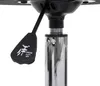 A close-up view of the height adjustment lever and gas lift cylinder of a stool. Náhľad obrázku produktu