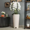 Künstliche Orchidee Kaskaden Blumenstrauß Weiß im Topf Weiß Produktbild-Vorschau 9