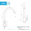 Technical drawing with dimensions of a kitchen faucet. Produktbild-Vorschau