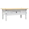 Tavolino stile Messico in legno di pino bianco 100x55x44 cm Anteprima dell’immagine prodotto 8