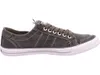 A side view of a green sneaker. Voir les images du produit