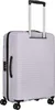 A light purple suitcase with a retractable handle and wheels, shown from a side angle against a white background. Produktbild-Vorschau