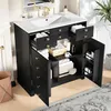 okwish Waschtischunterschrank Keramikwaschbecken Modernes Produktbild-Vorschau 3