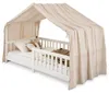 Betthimmel für Hausbett LIAN-1 mit Pompons, 100% Musselin Produktbild-Vorschau 3