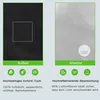 A split image showing the exterior and interior fabric of a grow tent, with accompanying feature icons and text descriptions. Produktbild-Vorschau
