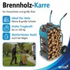 Bituxx Brennholzkarre 100kg Blau MS-15908 Produktbild-Vorschau 2