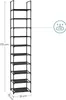 Songmics Schuhregal Metallgestell 10 Ebenen, 33 x 33 x 173 Produktbild-Vorschau 3