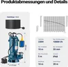 Pompa ściekowa Wiltec 550 W z pompą zatapialną o wydajności Podgląd zdjęcia produktu 3