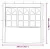 “2026 Modern“ Anthrazit Party Zelt Seitenteil 2 pcs 200 x Produktbild-Vorschau 6