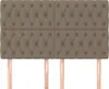 vidaXL Kopfteil Taupe 144x7x118/128 cm Stoff Produktbild-Vorschau 3