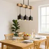 MasterLED Hängelampe 3-flammig E27 Loft design – Echtholz Produktbild-Vorschau 5