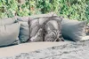 MuchoWow® Outdoor Kissen - Pflanzen - Schwarz und weiß - Produktbild-Vorschau 2