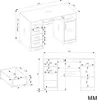 Bureau Delta Blanc 120 Cm 3 Tiroirs Armoire Étagères Pour Voir les images du produit 10
