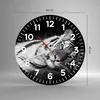 Wanduhr - Rund - Glasuhr - Weiß Tiger Schwarz und Weiß - Produktbild-Vorschau 3