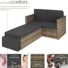Canapé de jardin CORFOU modulable - marron naturel Voir les images du produit 3