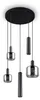 Suspension MATARO noire et chromée, 5 x E27 x 10 W, métal, Voir les images du produit 4