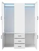 Armadio ProximaX 130 cm bianco con illuminazione a LED – Anteprima dell’immagine prodotto 12