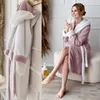 CalmyLIFE Bademantel Damen flauschig Morgenmantel - mit Produktbild-Vorschau 6