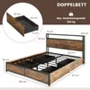 A diagram and image of a double bed with dimensions and specifications. Náhled obrázku produktu