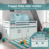 Homestyle4u Kinder Hochbett 90x200 mit Lattenrost Tunnel Produktbild-Vorschau 4