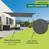 Sonnensegel Rechteck, 4x5m, anthrazit, wasserabweisend Produktbild-Vorschau 5