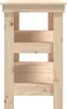 vidaXL Pracovný stôl 110,5x50x80 cm z masívneho dreva Náhľad obrázku produktu 5