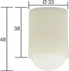 Kugelrolle 3 ø 33 mm, Tiefe 38 mm, Kunststoff weiß Produktbild-Vorschau 1